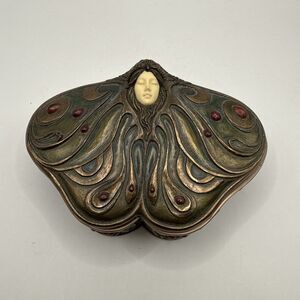 Art Nouveau Princess Jewelry Box- Butterfly Trinket Container Jewlery Box Fairy